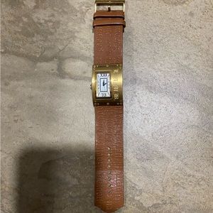 L.A.M.B. brown leather watch